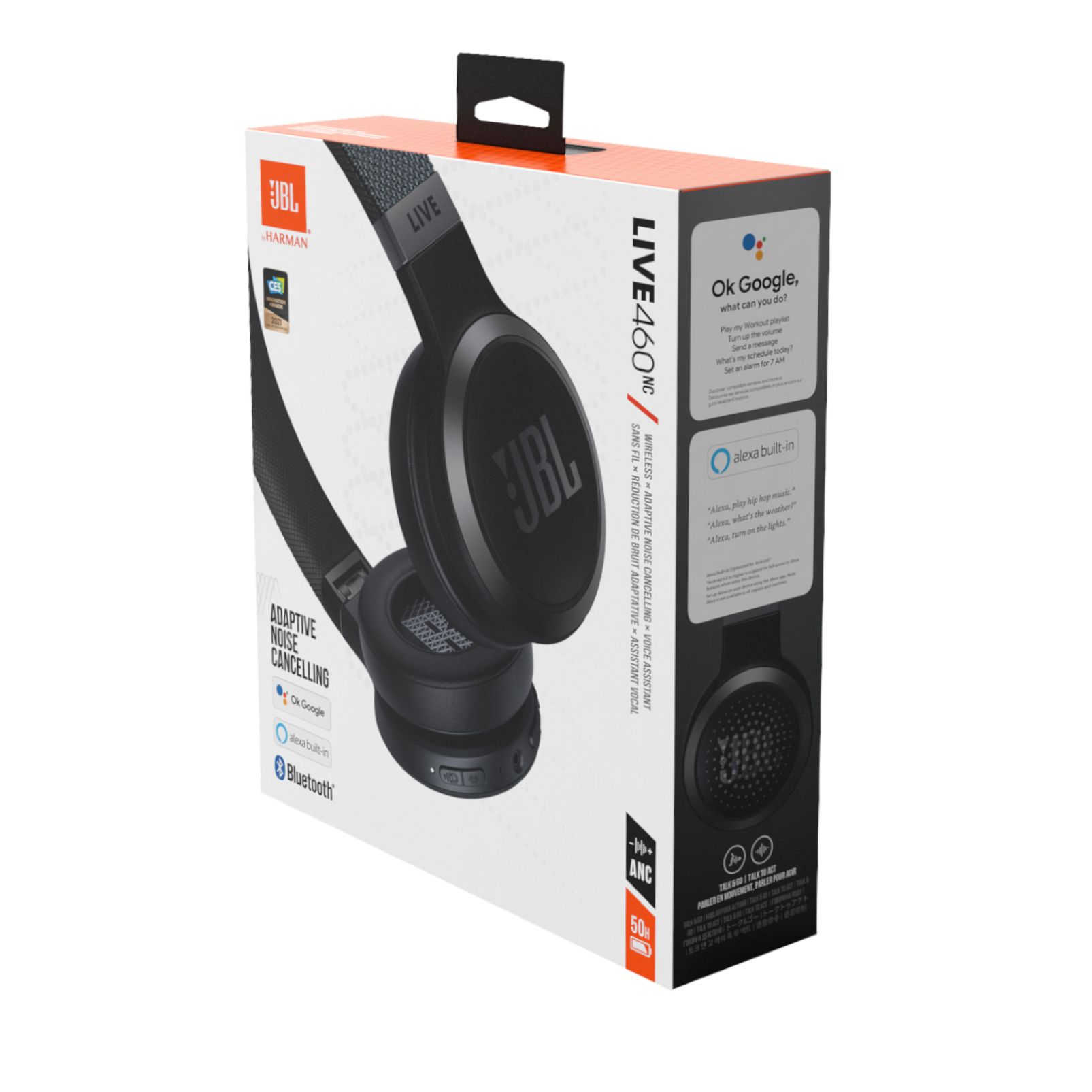 JBL Live 460NC Wireless onear NC headphones